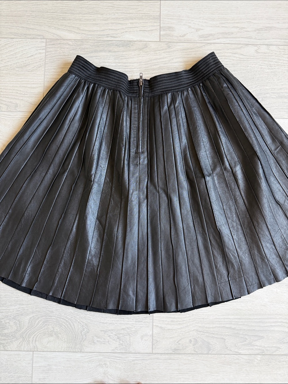 ASOS Leather Pleated Circle Skirt - Picture 4 of 4